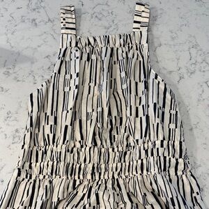 Striped Black and Cream Sleeveless Sundress by Anthropologie size M NWT
